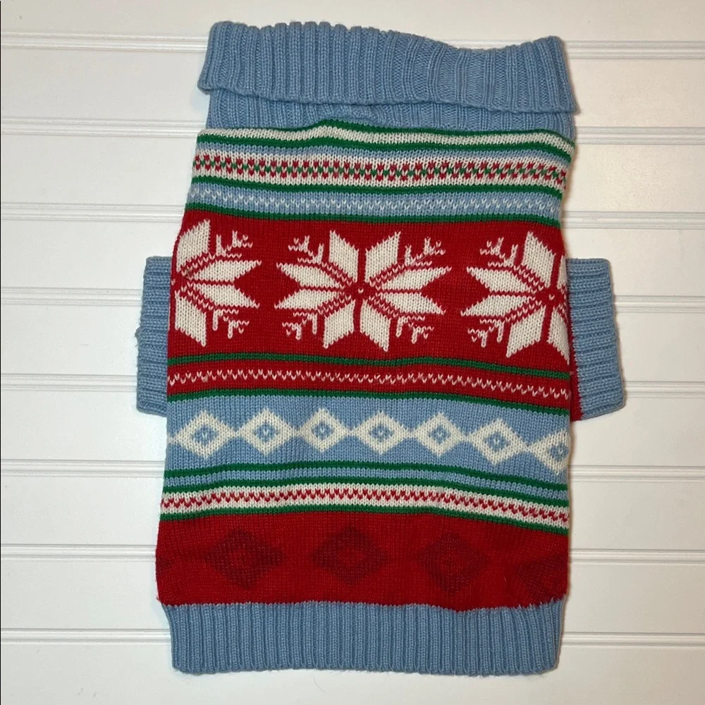 Merry Makings Fair Isle Dog holiday festive sweater size M
